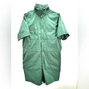 Duluth Trading Co Green Short-Sleeve Coverall Jumpsuit